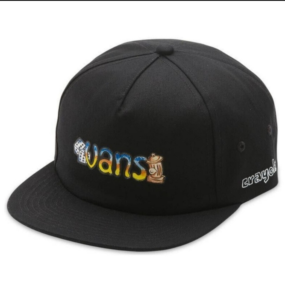 New Vans x Crayola Hat Off The Wall Men's Black Strapback Cap RARE